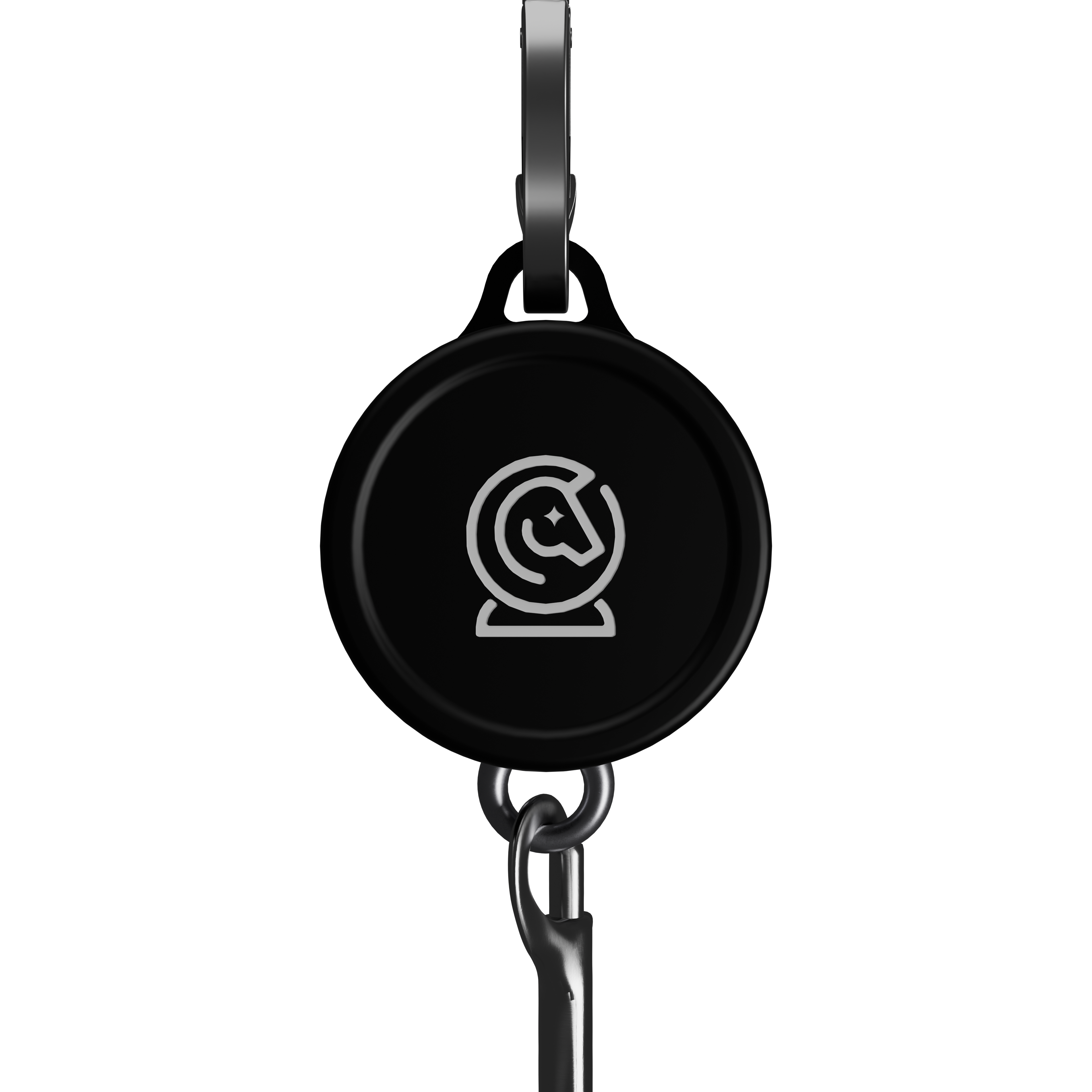 A person holds a compact Horcery Connect device in the palm of their hand, showcasing its small and portable size. The black device features the Horcery logo on its face, set against a clean white background.